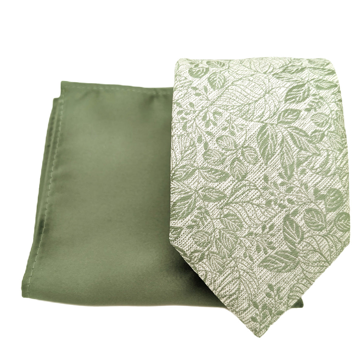 Mix and Match - Sage Patterned & Sage Wedding Tie Set
