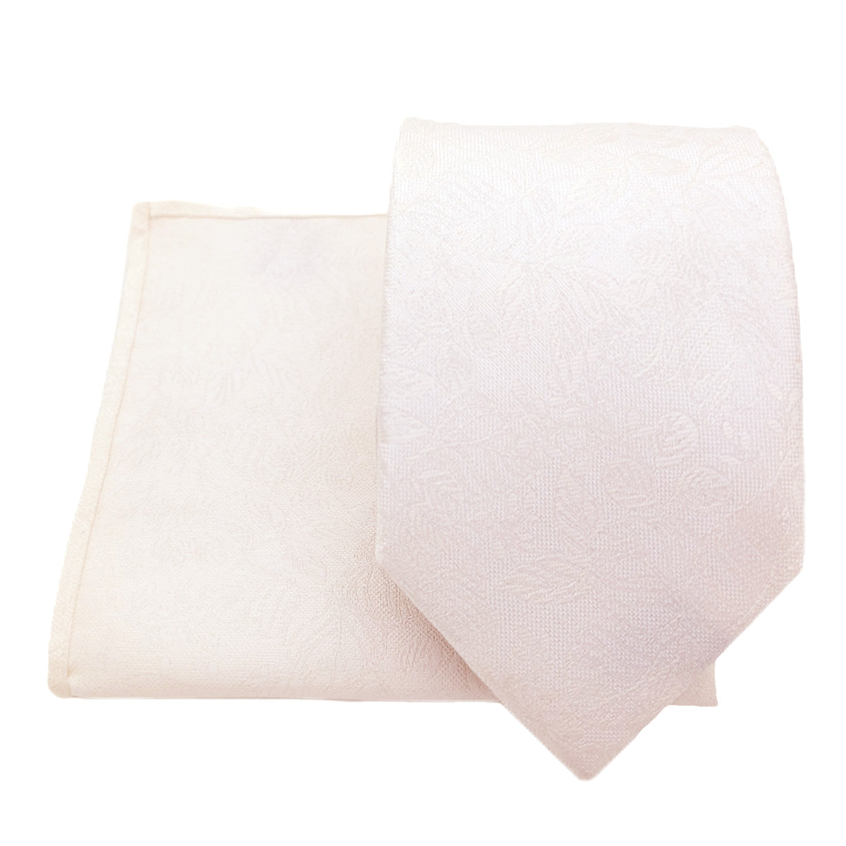 Ivory Woodland Leaves Pocket Square