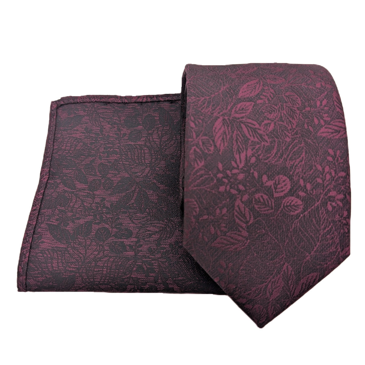 Cassis Woodland Leaves Pocket Square