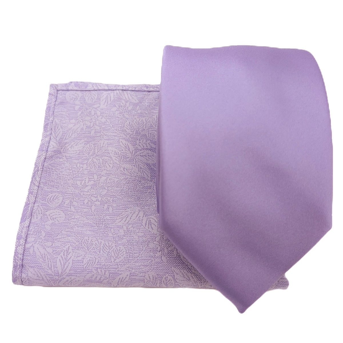 Cool Lilac Woodland Leaves Pocket Square