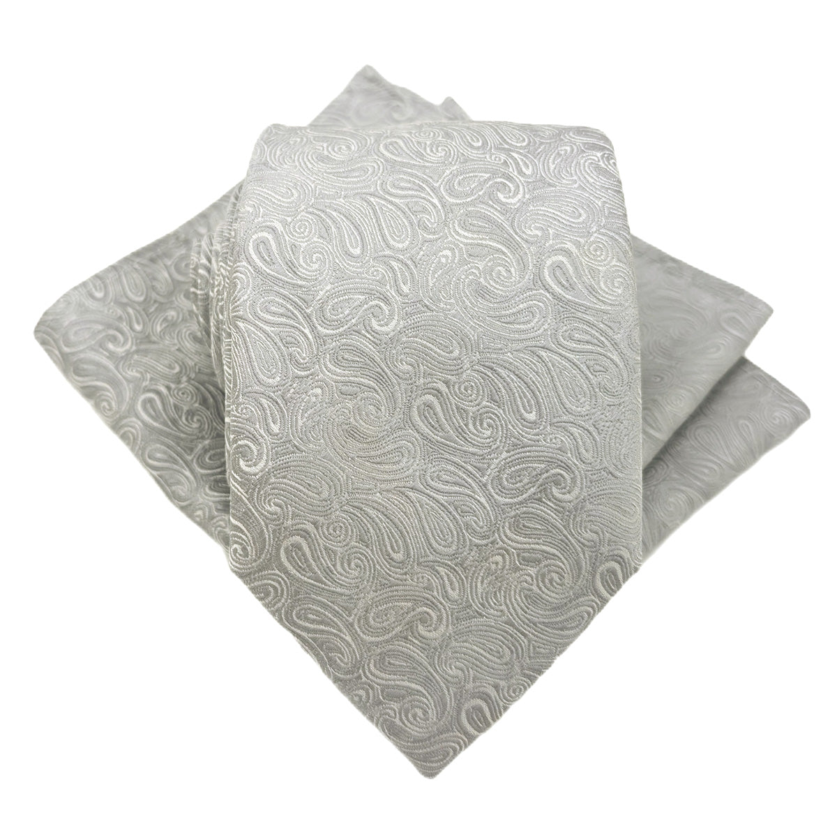 Pearl Grey Paisley Wedding Swatch