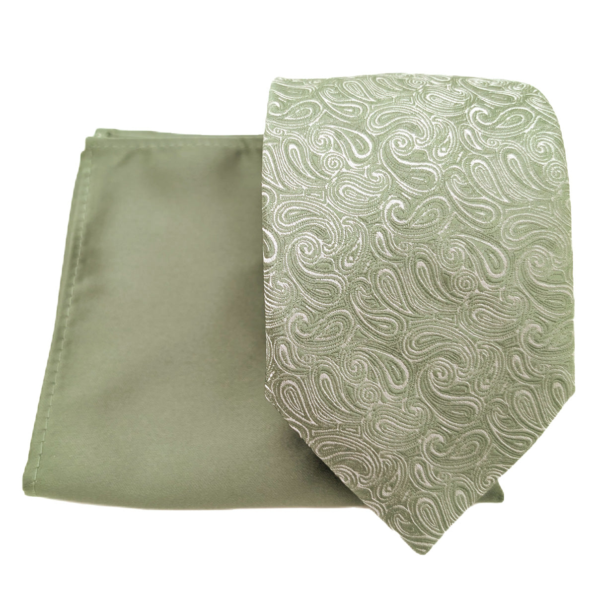 Mix and Match - Wild Sage Paisley & Wild Sage Wedding Tie Set