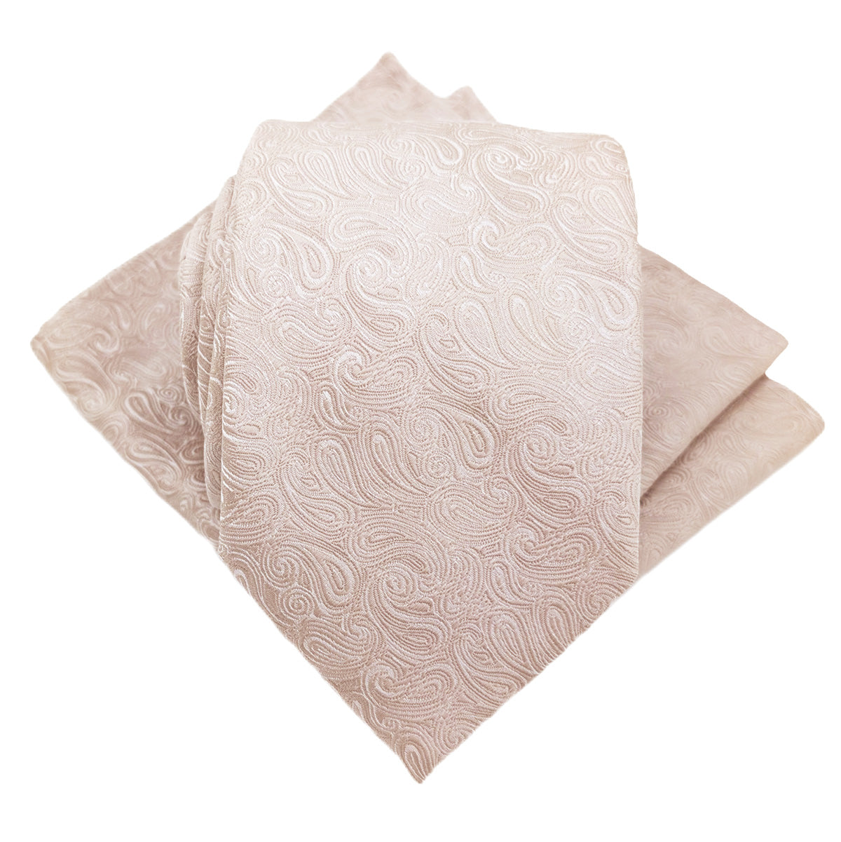 Oyster Paisley Pocket Square