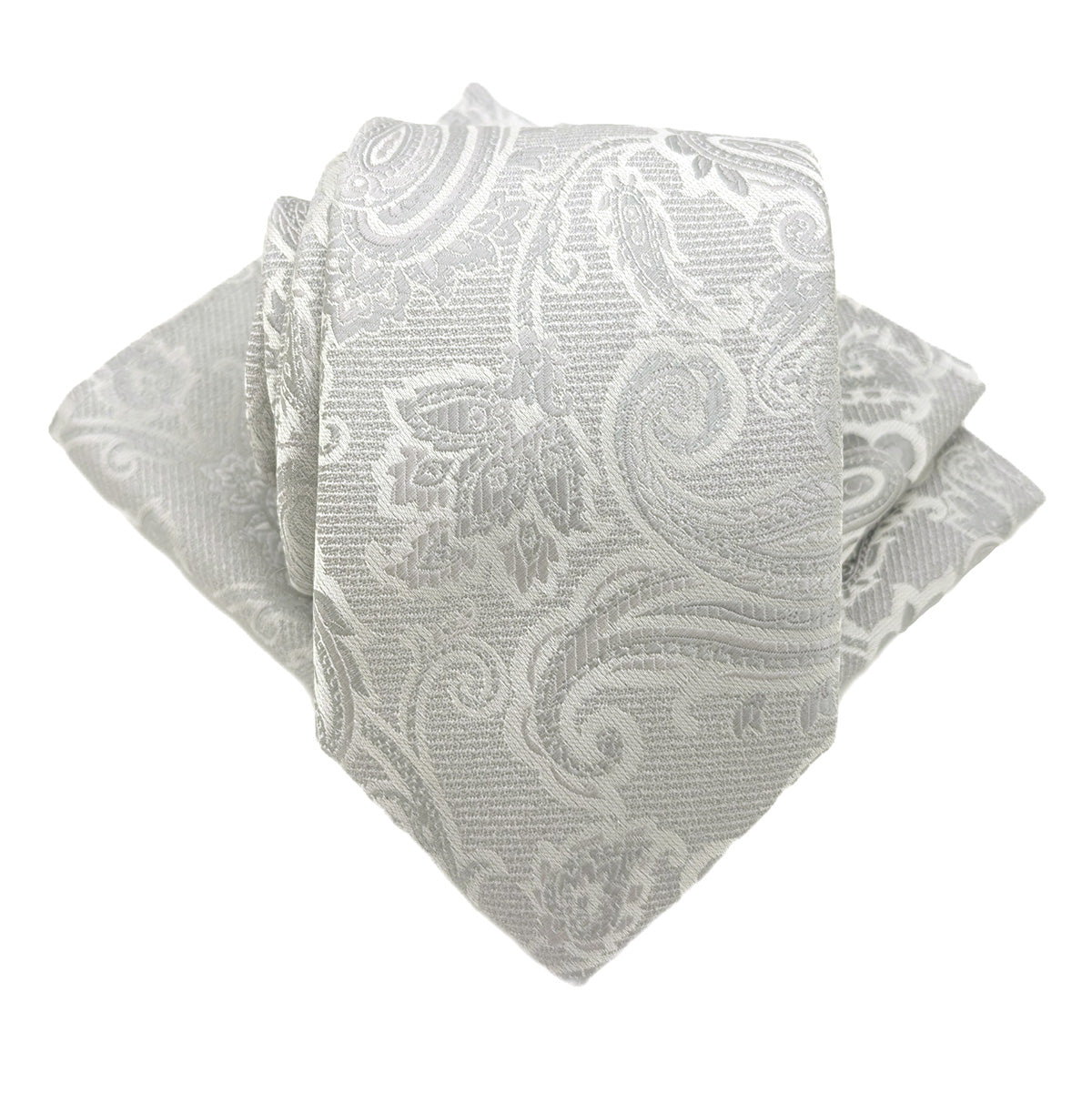 Pearl Grey Baroque Paisley Wedding Swatch