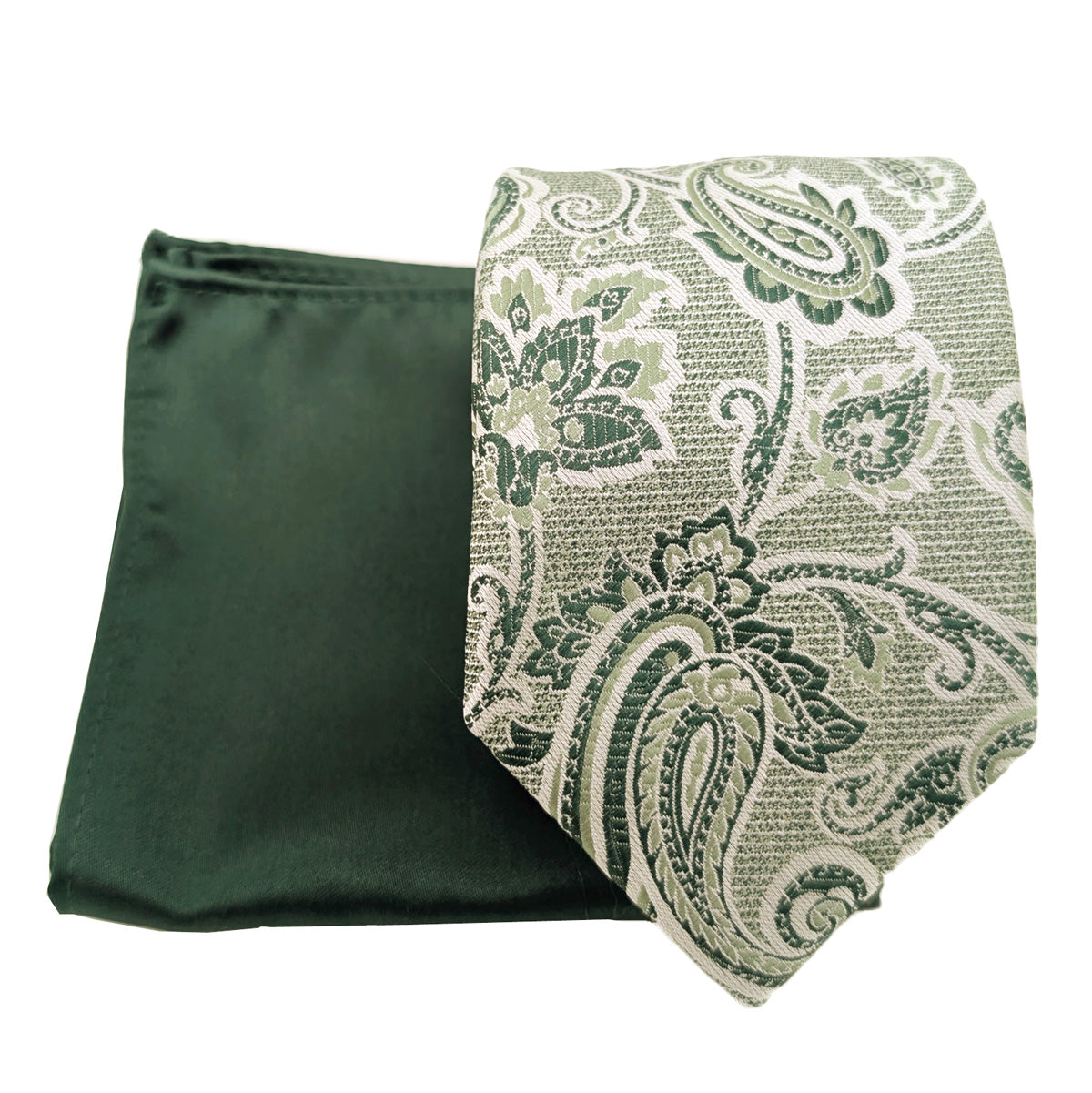 Dark Green Baroque Paisley Wedding Swatch