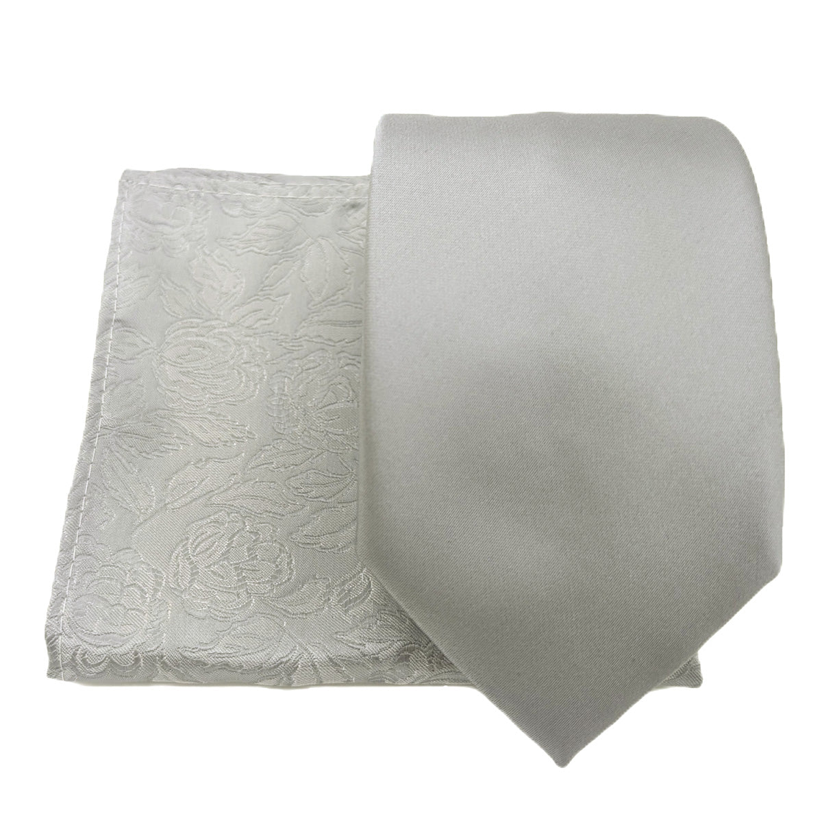 Mix and Match - Grey Patterned & Grey Wedding Tie Set