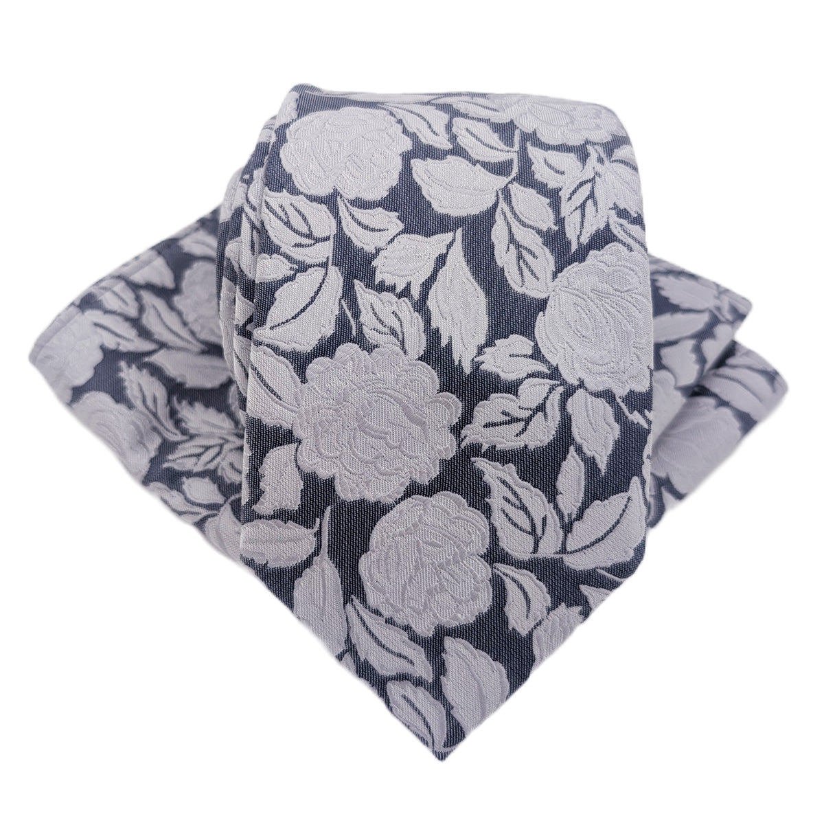 Bold Navy Rose Pocket Square