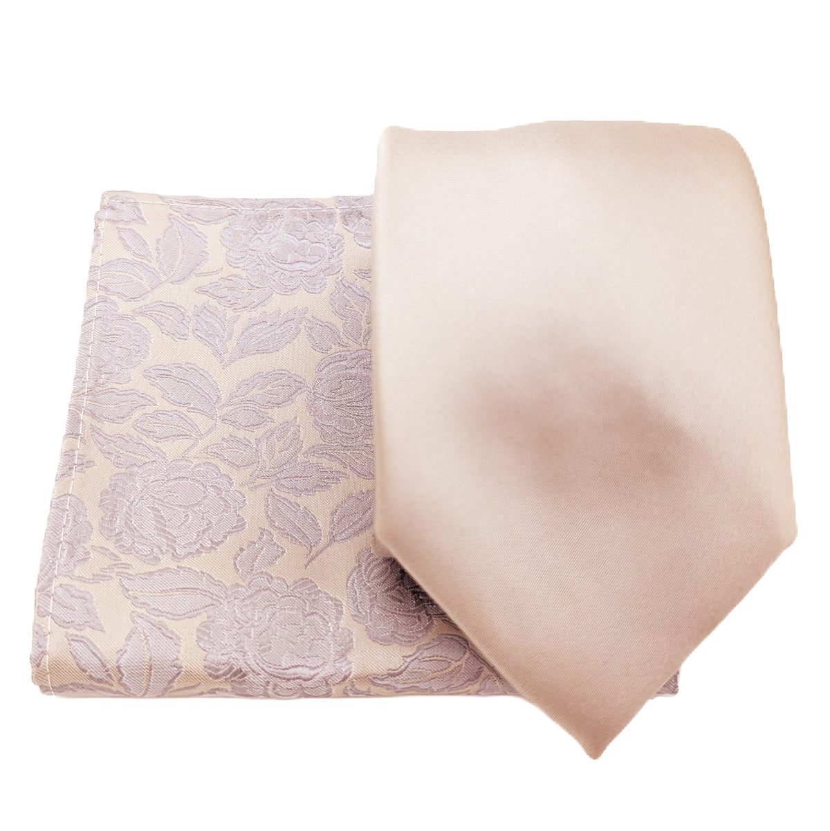 Mix and Match - Oyster Patterned & Oyster Wedding Tie Set