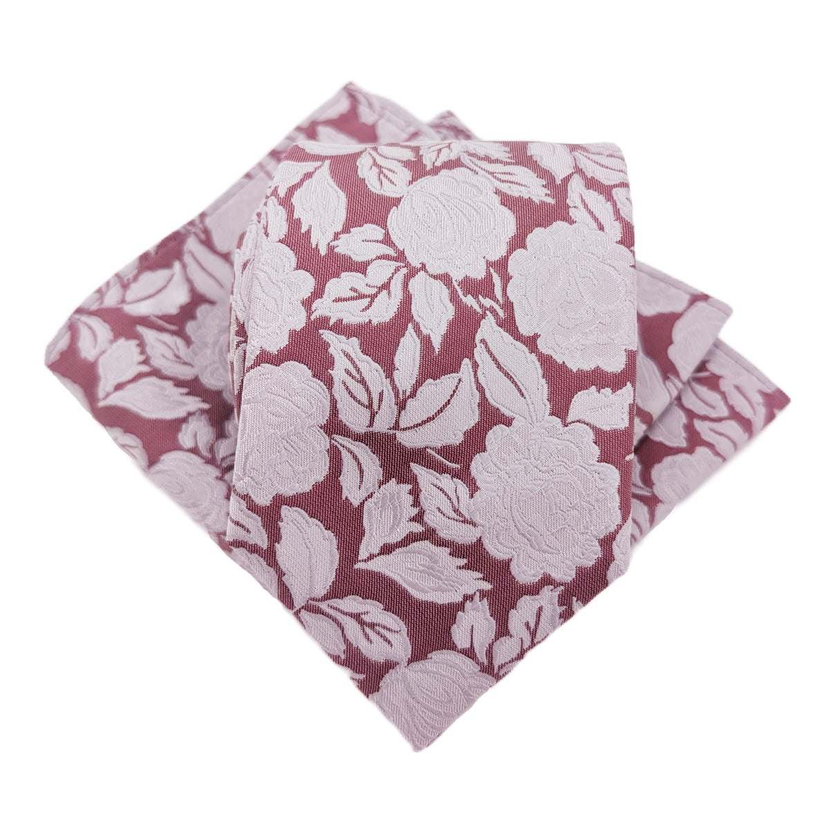 Bold Cassis Rose Wedding Tie