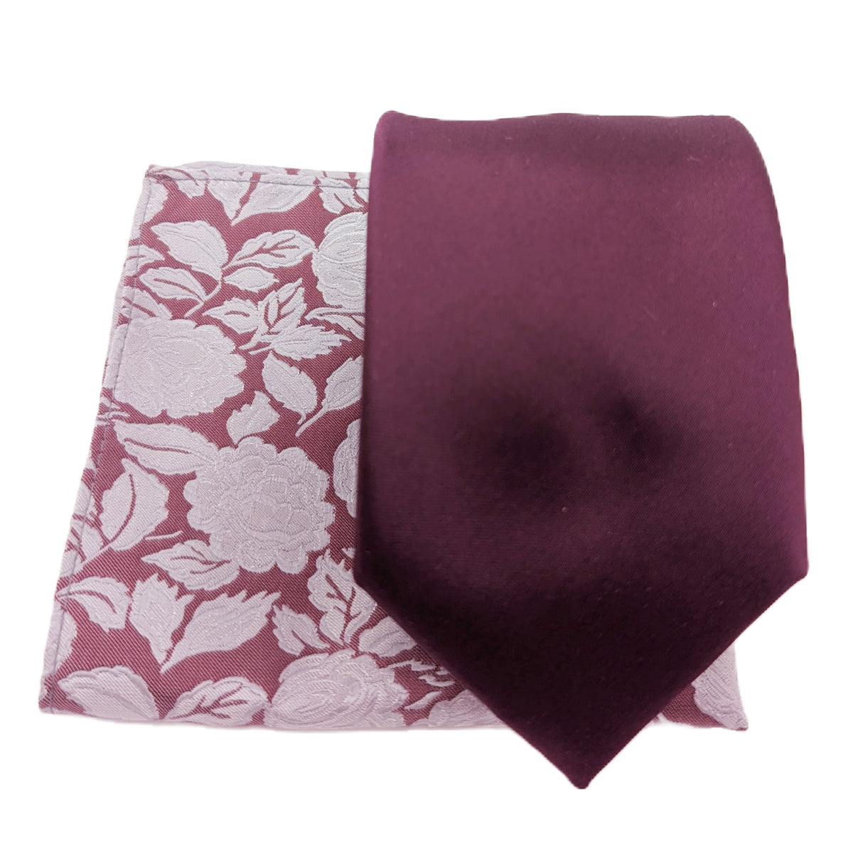 Bold Cassis Rose Pocket Square