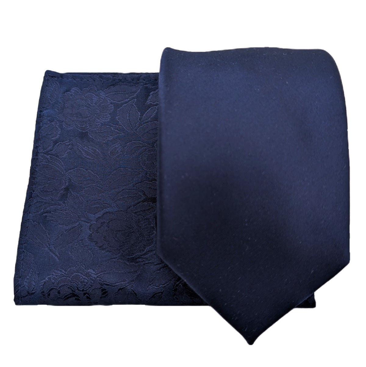 Navy Roses Pocket Square