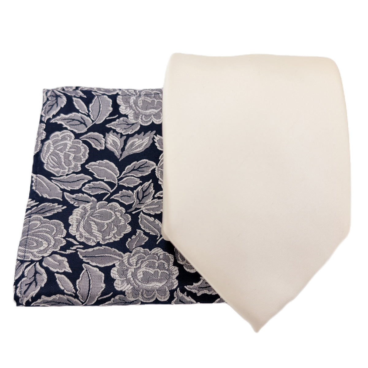 Mix and Match - Ivory Patterned & Ivory Wedding Tie Set