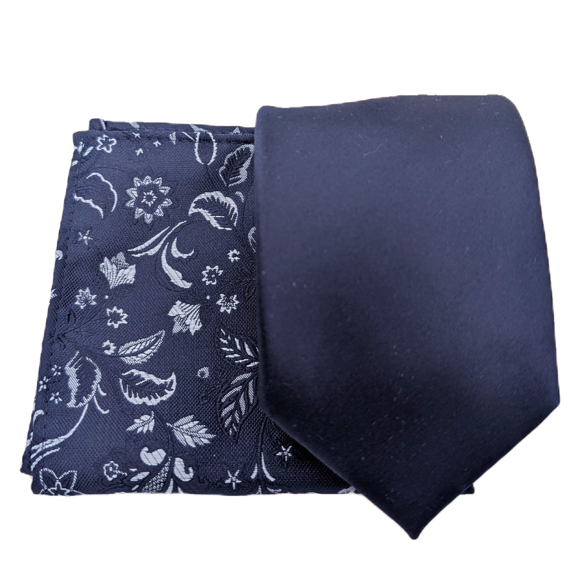 Mix and Match - Navy Patterned & Navy Wedding Tie Set