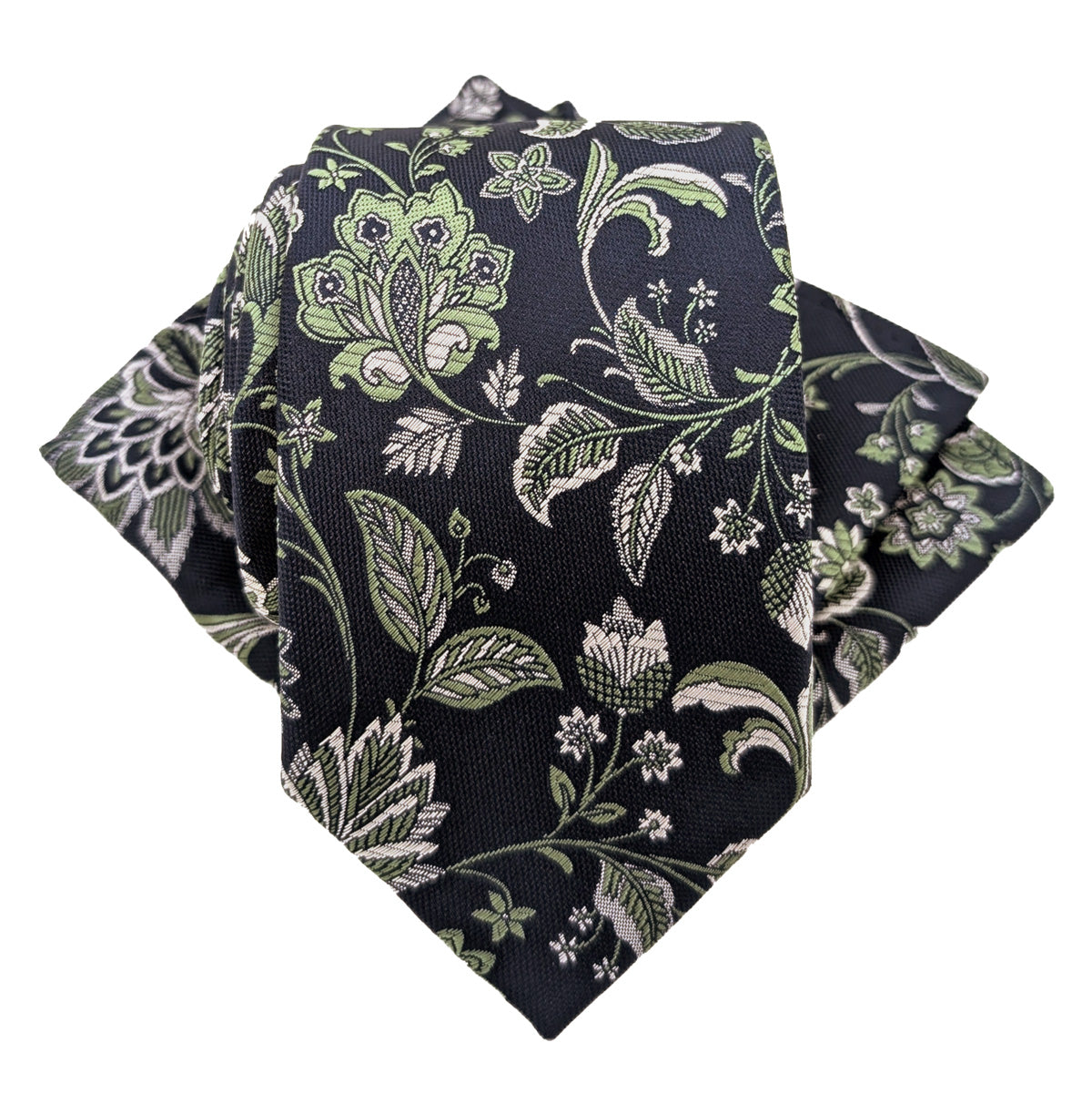 Wild Sage Damask Wedding Tie