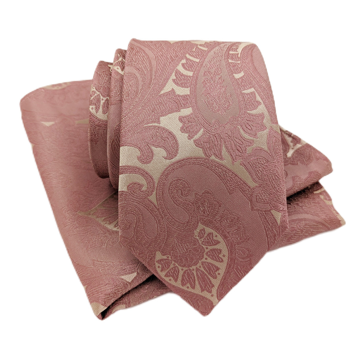 Persian Rose Paisley Silk Pocket Square