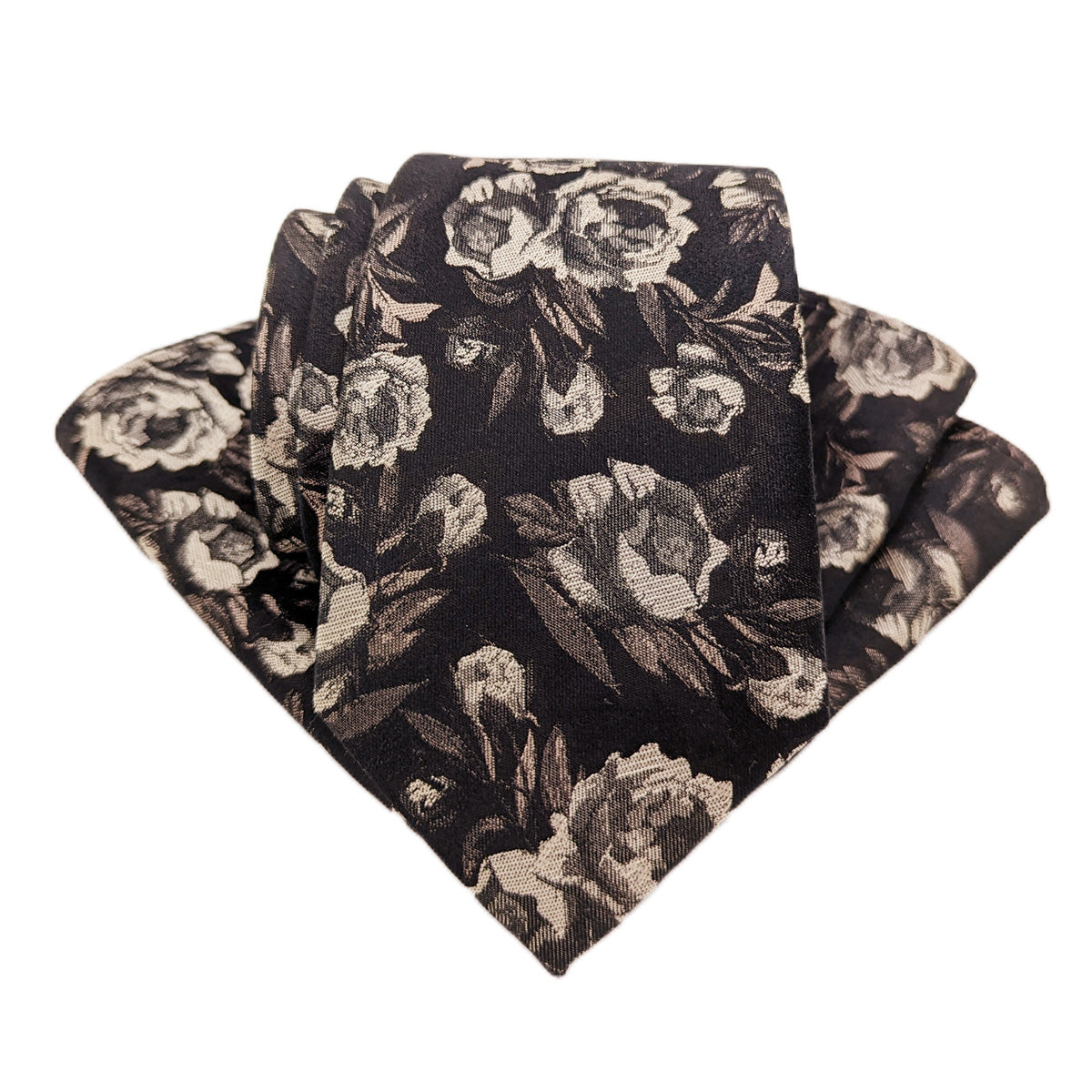 Sepia Rose Pocket Square