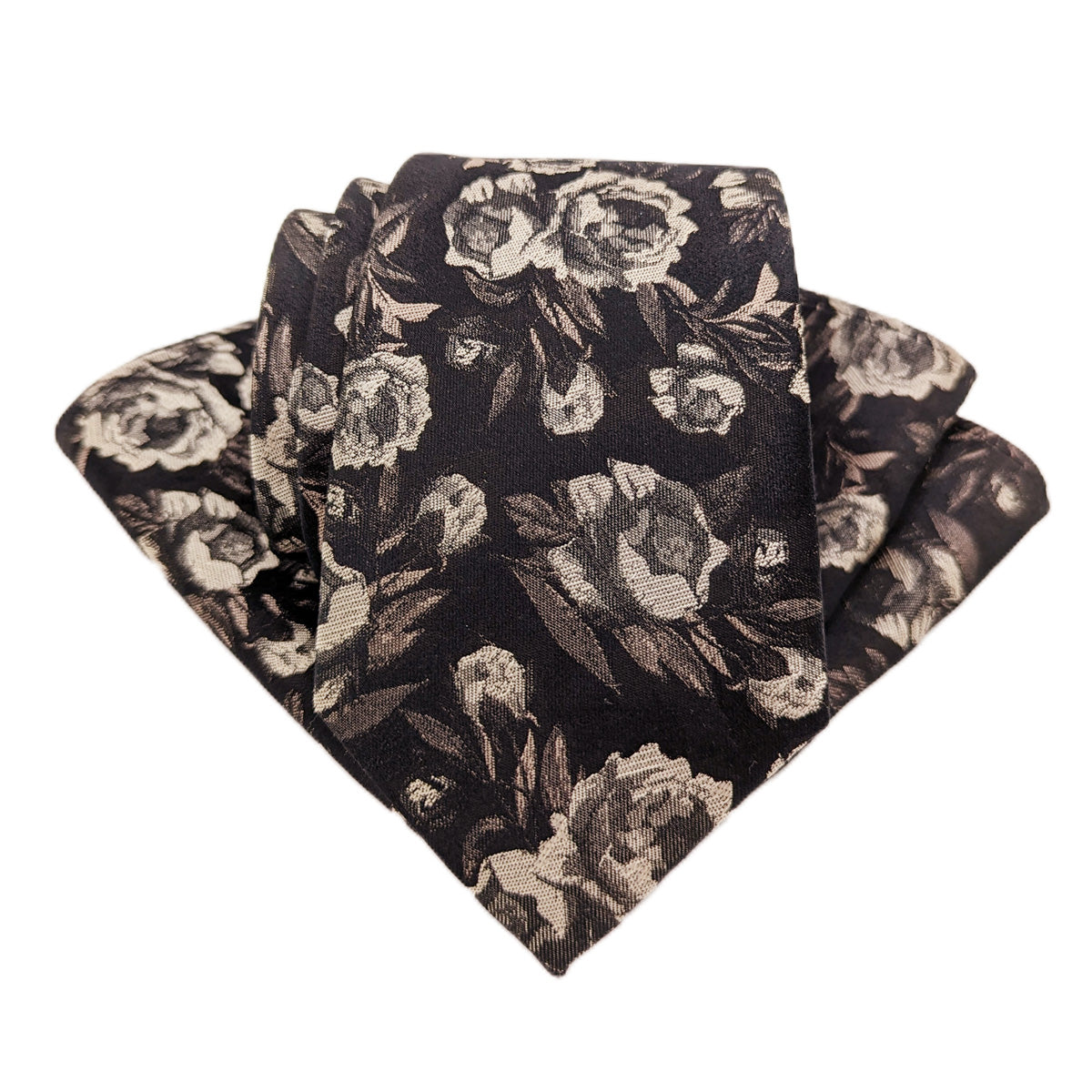 Sepia Rose Silk Wedding Tie