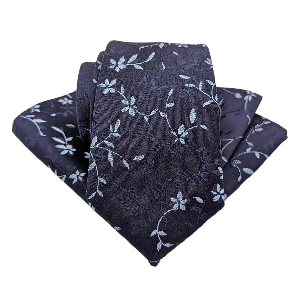 Navy & Blue Floral Wedding Tie