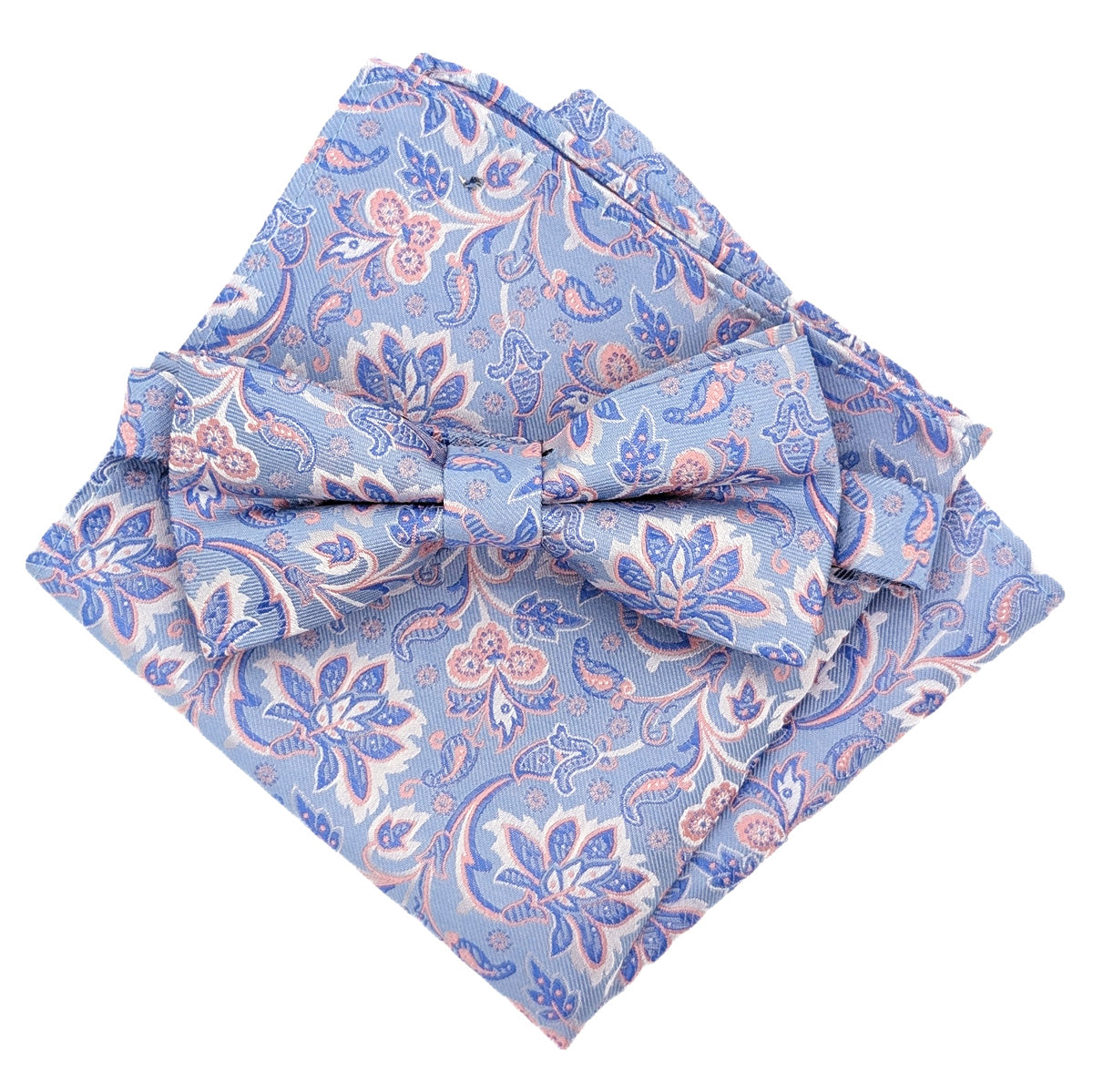 Baby Blue Flowers Silk Pocket Square