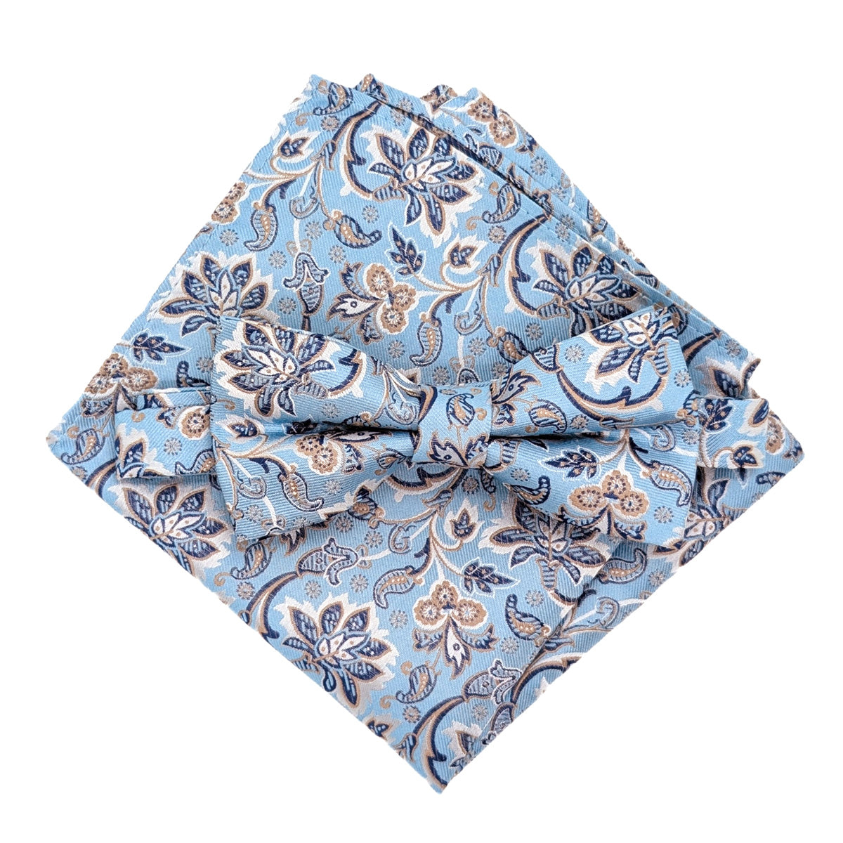 Sky Flowers Silk Pocket Square