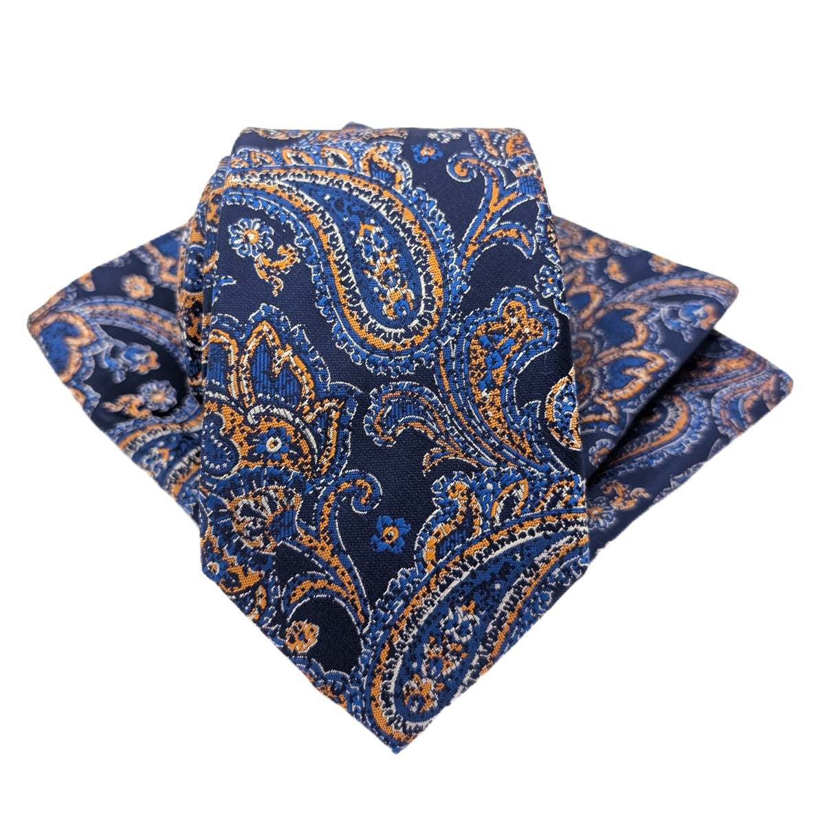 Navy & Yellow Patterned Wedding Swatch