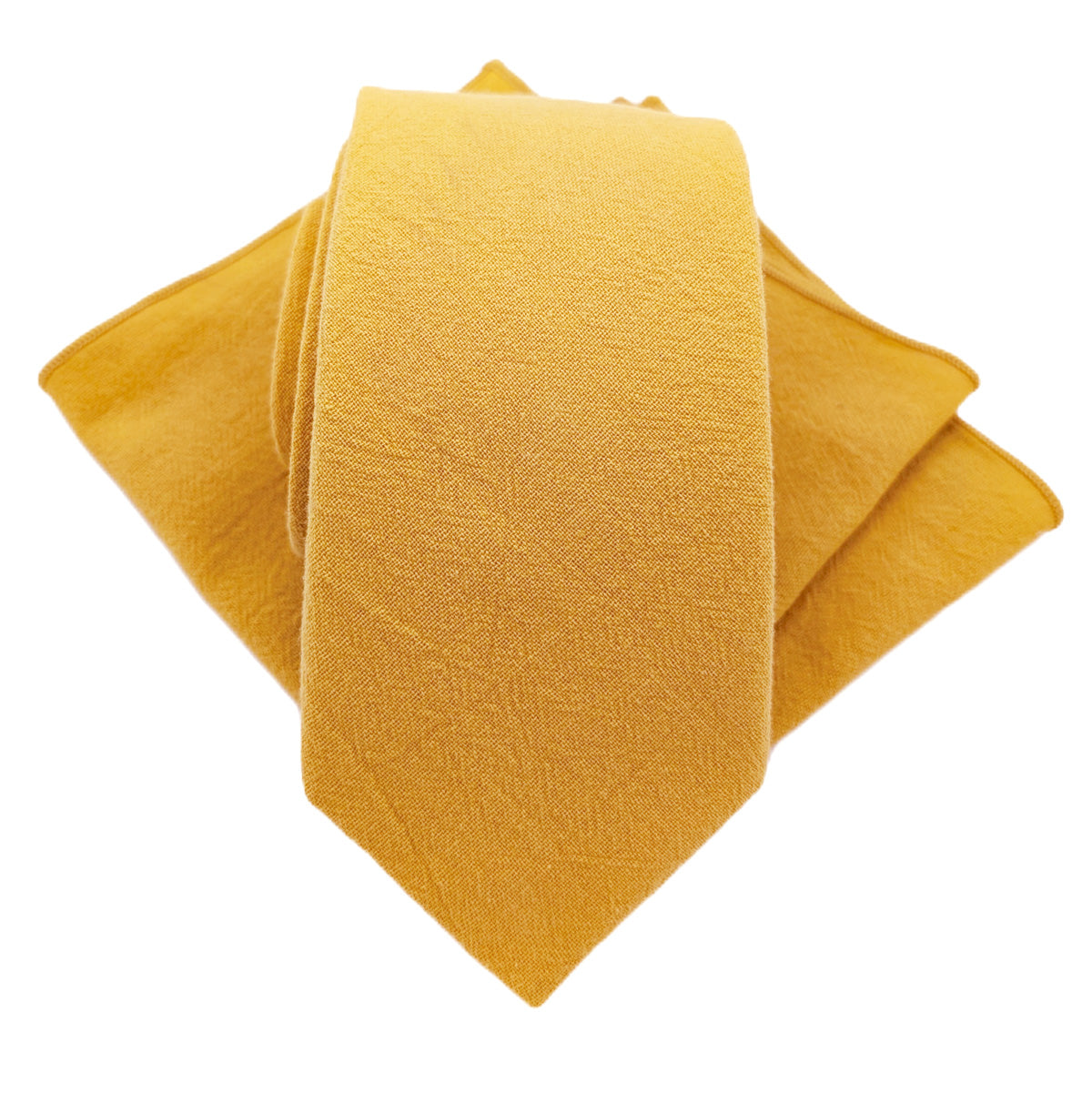 Mustard Cotton Wedding Tie
