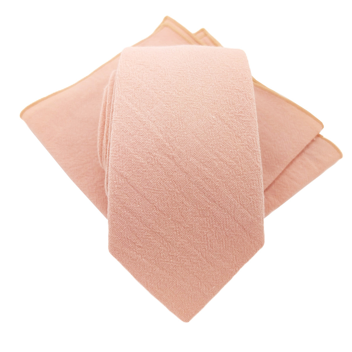 Peach Cotton Pocket Square