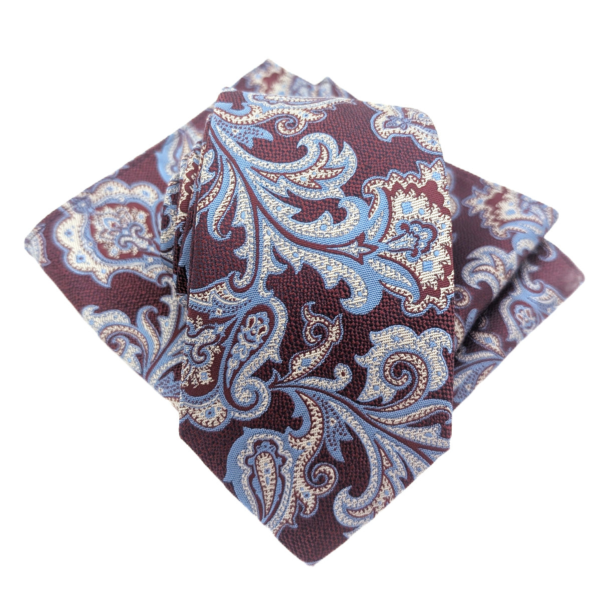 Burgundy Fancy Paisley Wedding Tie
