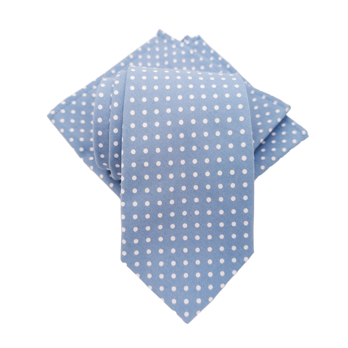 Mid Blue Spot Wedding Tie