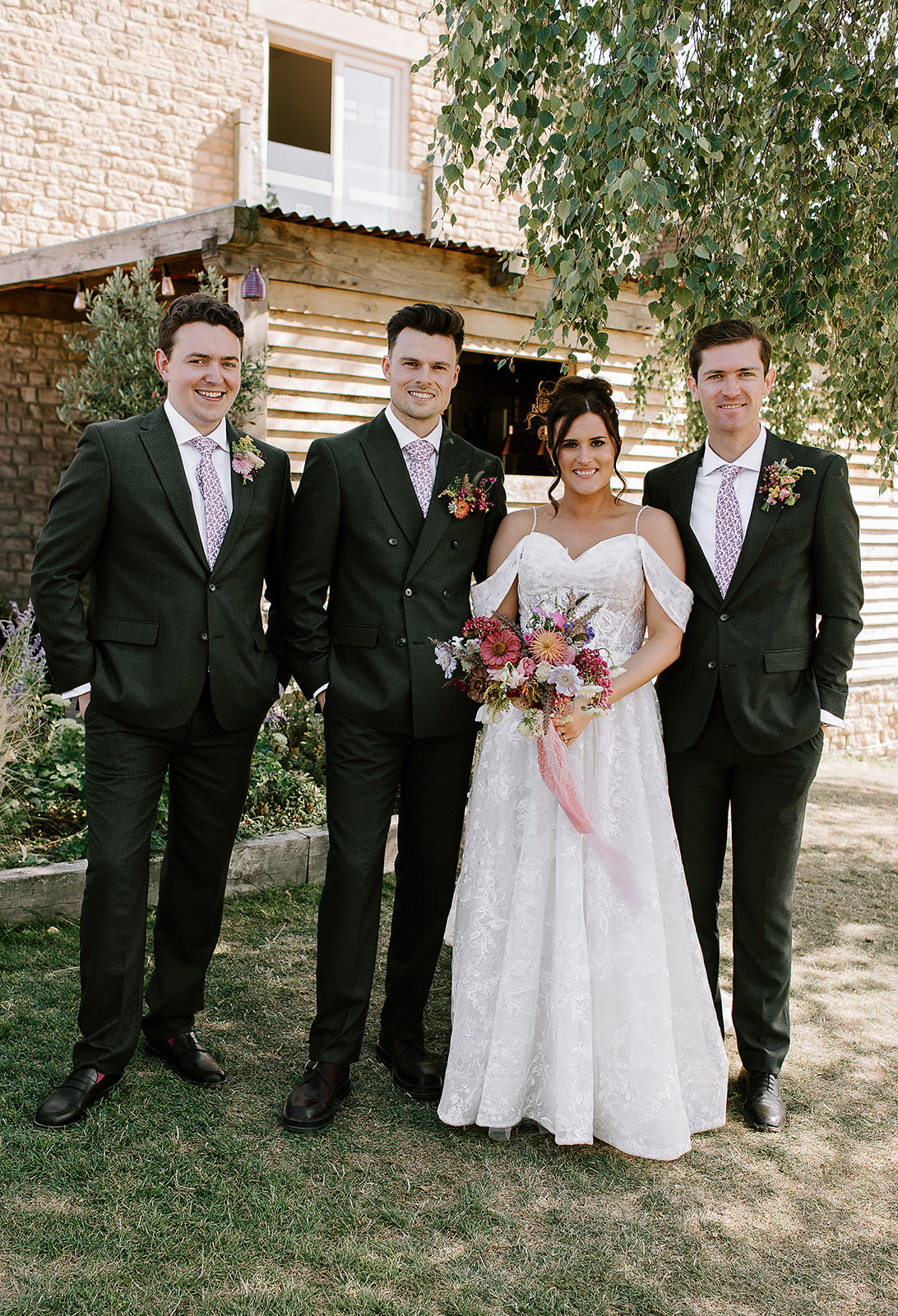 Pink Floral Cotton Wedding Swatch