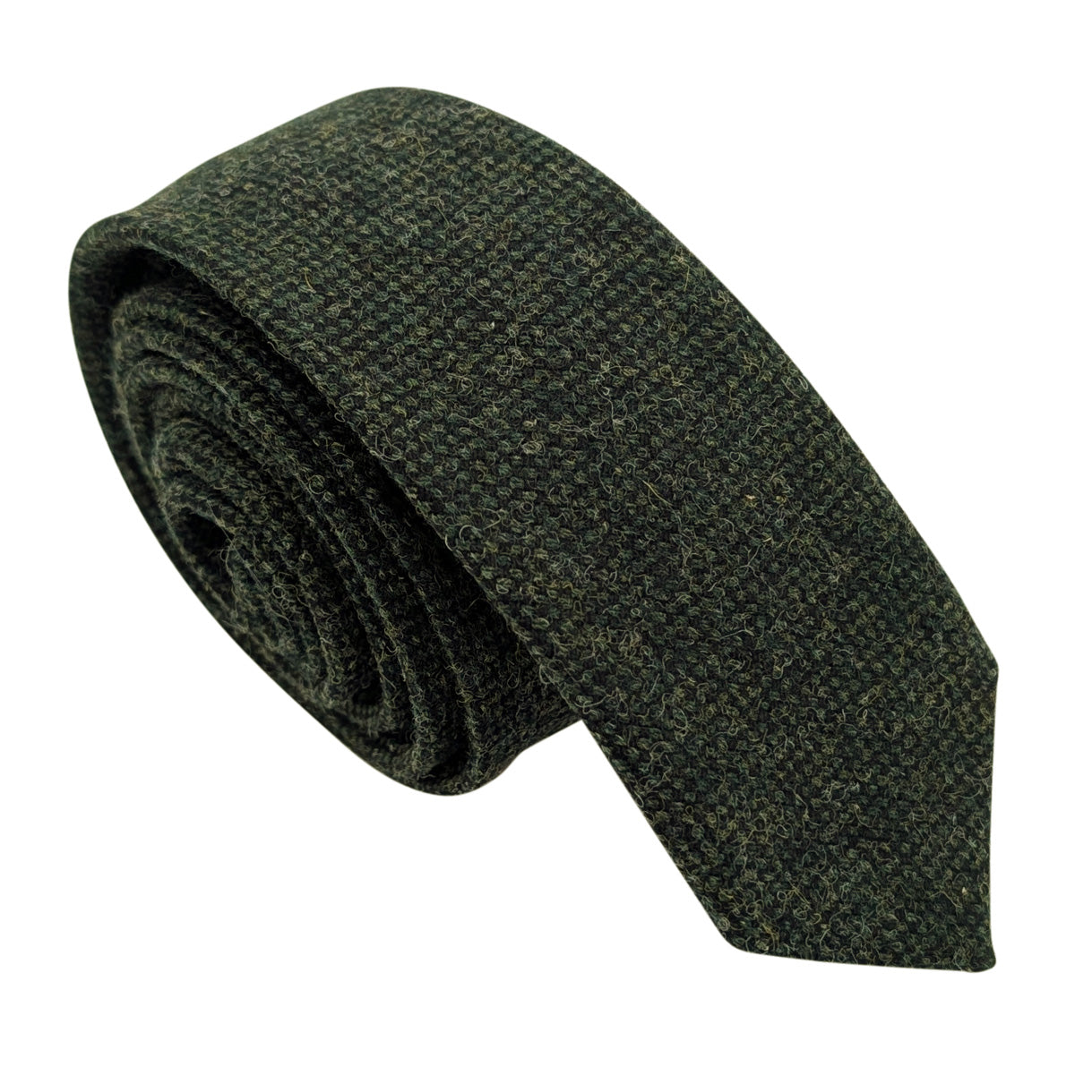 Dark Green Tweed Wedding Swatch