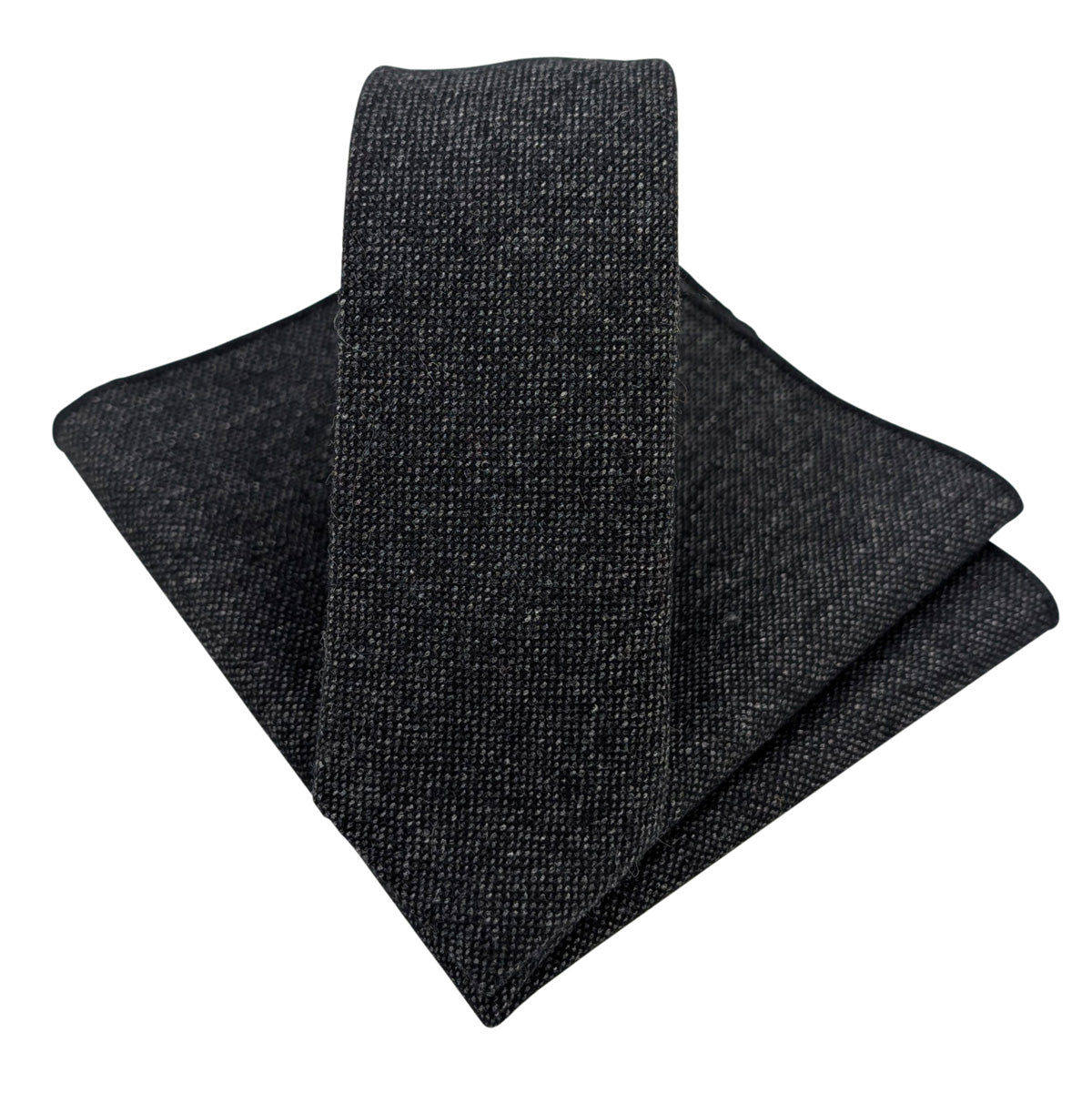 Charcoal Tweed Pocket Square