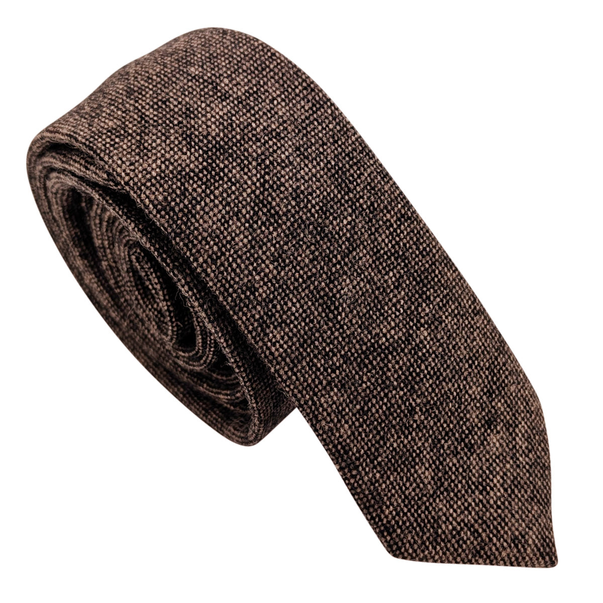 Brown Tweed Wedding Tie