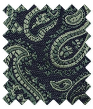 Navy & Sage Paisley Wedding Swatch