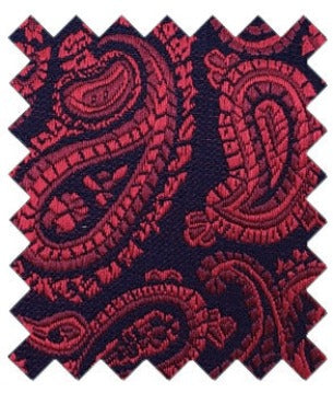 Navy & Red Paisley Wedding Swatch