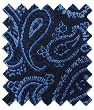 Navy & Blue Paisley Wedding Swatch