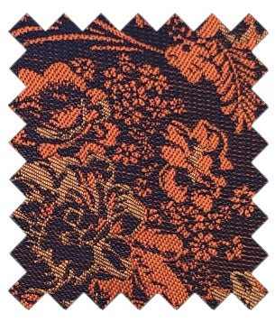 Navy & Orange Floral Wedding Swatch