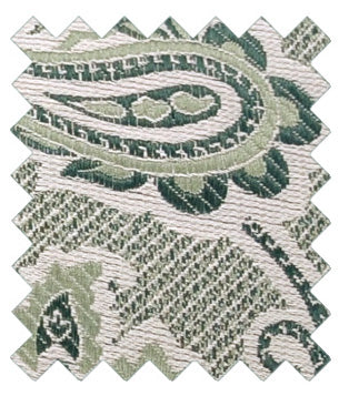 Dark Green Baroque Paisley Wedding Swatch