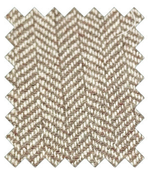 Beige Herringbone Tweed Wedding Swatch