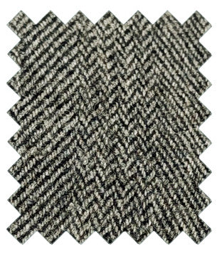 Grey Herringbone Tweed Wedding Swatch