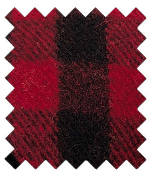 Red & Black Check Tweed Wedding Swatch