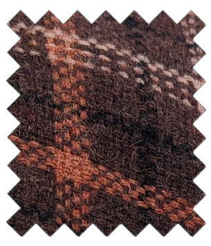 Brown & Orange Check  Wedding Swatch