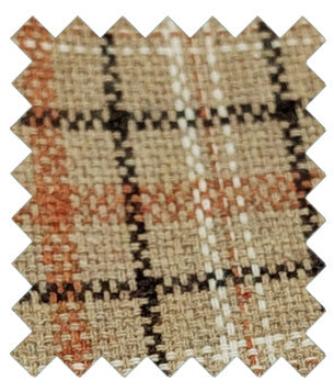 Beige & Orange Check Wedding Swatch