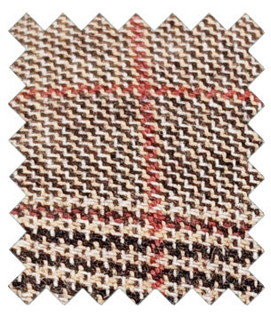 Brown Prince of Wales Check  Wedding Swatch