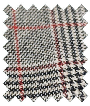 Grey Prince of Wales Check  Wedding Swatch