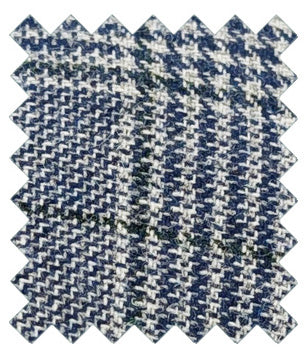 Blue Prince of Wales Check  Wedding Swatch