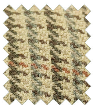 Cream Checked Tweed Wedding Swatch