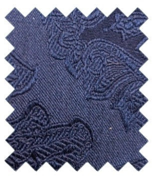 Navy Paisley Silk Wedding Swatch