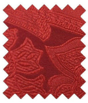 Red Paisley Silk Wedding Swatch