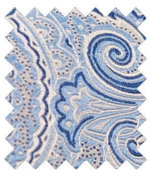 Periwinkle Paisley Silk Wedding Swatch